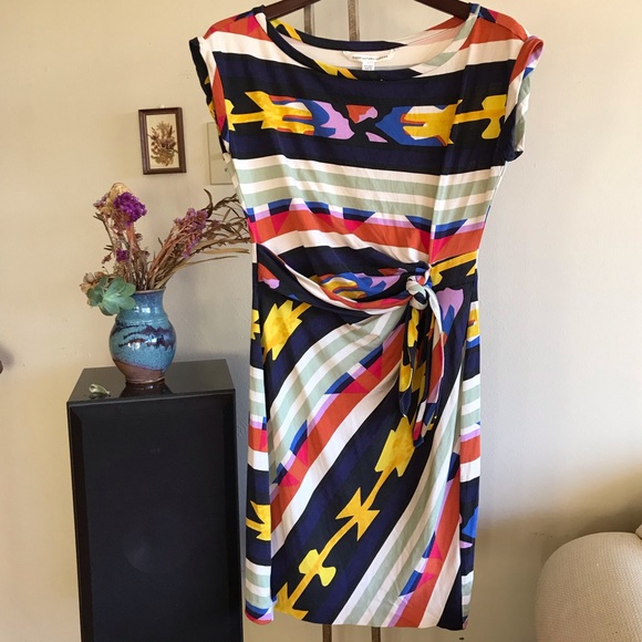 Diane Von Furstenberg Della Side Tie Silk Dress - Picture 4 of 8
